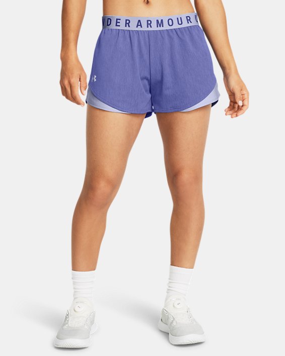 女士UA Play Up Shorts 3.0 Twist短褲 in Purple image number 0
